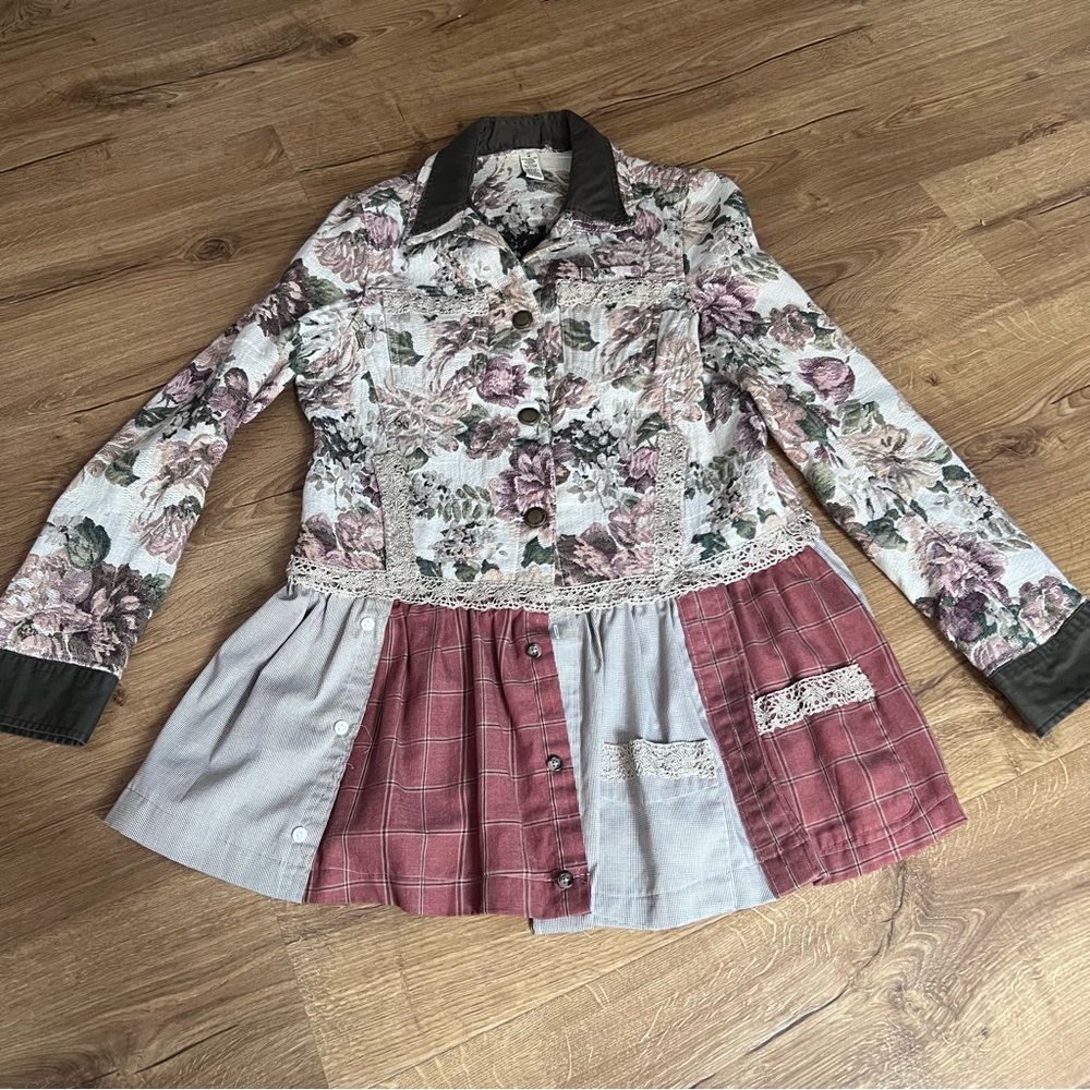 Hand Crafted Floral Patchwork Jacket – One of a Kind